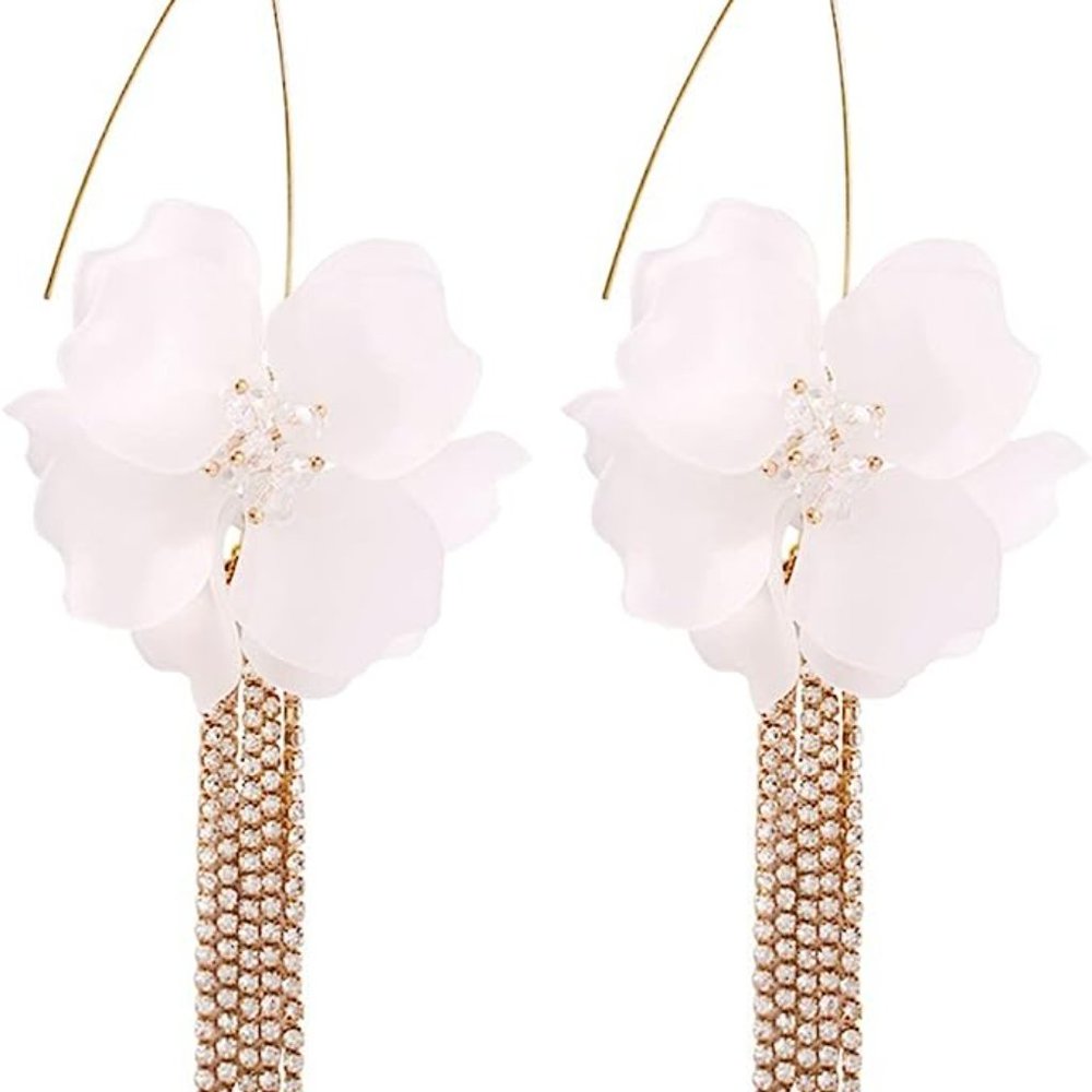 ♥Anthro Crystal Petal Earrings ♥ - Picture 3 of 5